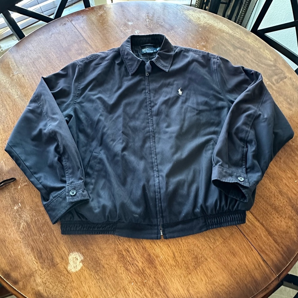 Men’s Polo Ralph Lauren Black Lightweight Full Zip Jacket size L